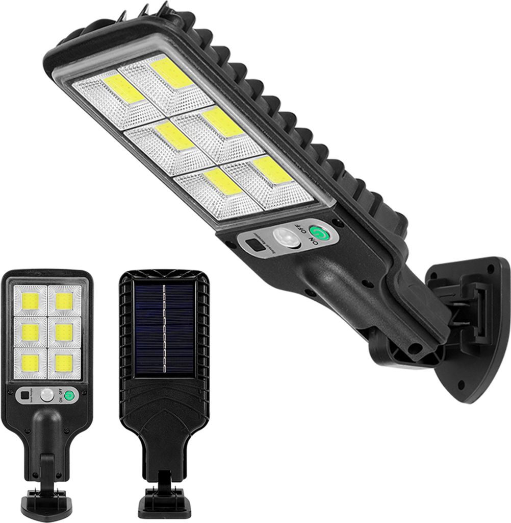 2 Stück LED Solar Straßenleuchte Außen Garten Solarleuchte Produktbild 
