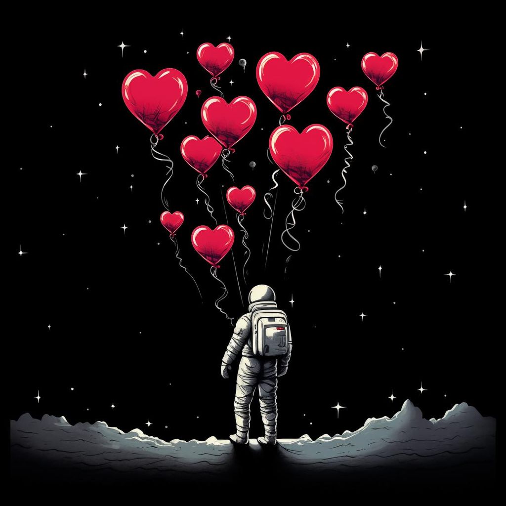 Plakat 70x70cm Astronauten Eigene Zellen