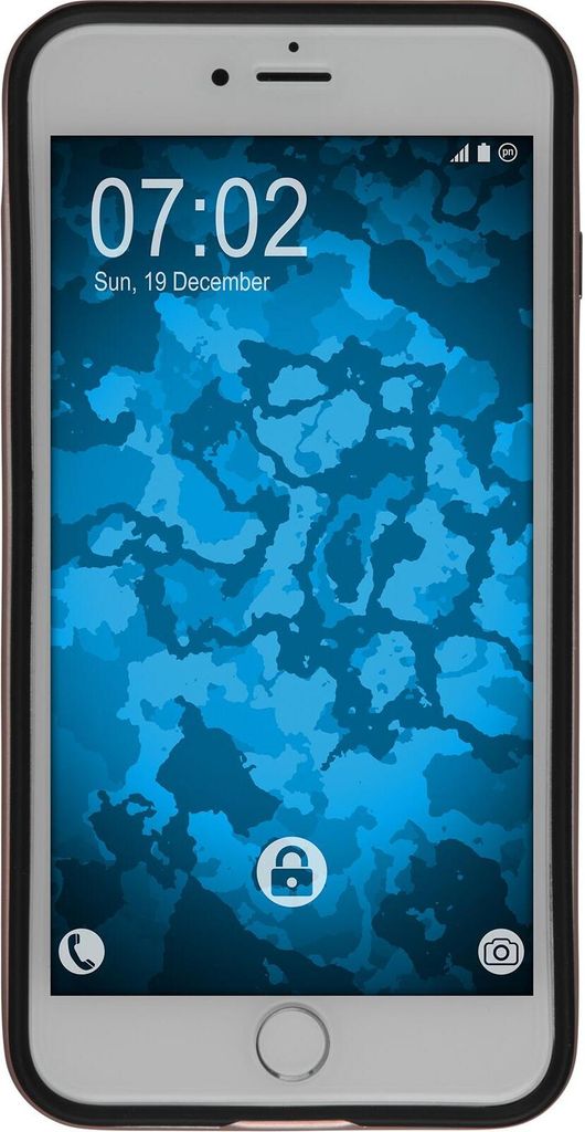 PhoneNatic Hybridhülle kompatibel mit Apple iPhone 7 Plus / 8 Plus - Carbonoptik Roségold Cover Schutzhülle + 2 Schutzfolien