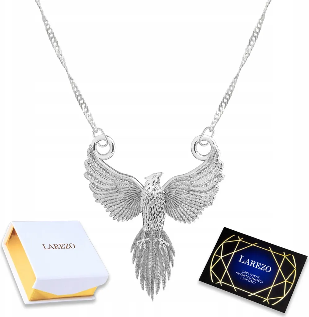 Collana Fenice Argento 925 Uomo Donna - Stile Rock Rinascita Fuoco