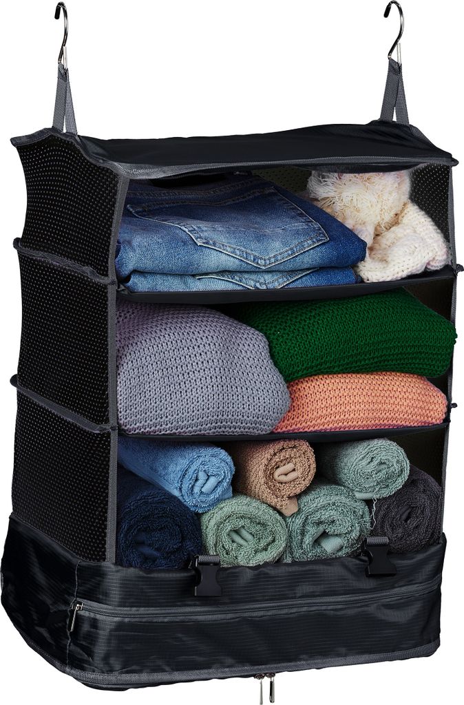 Relaxdays Gepäck Organizer zum Hängen, HBT 55x44x30 cm, Produktbild 