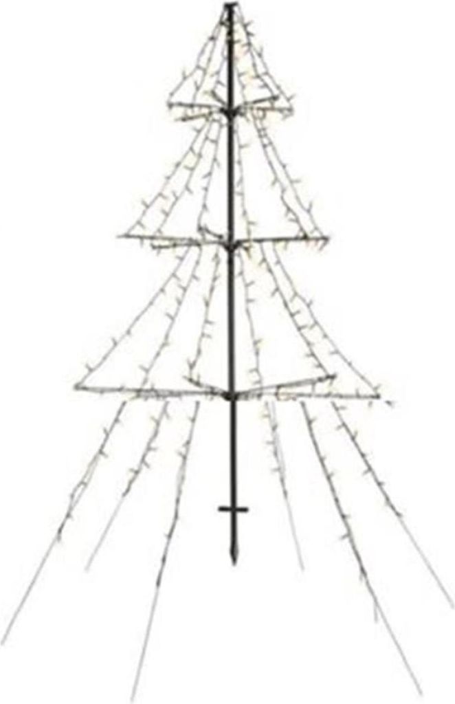 Svenska Living Weihnachtsbaum LED Außenbeleuchtung 180 cm warmweiß Timer
