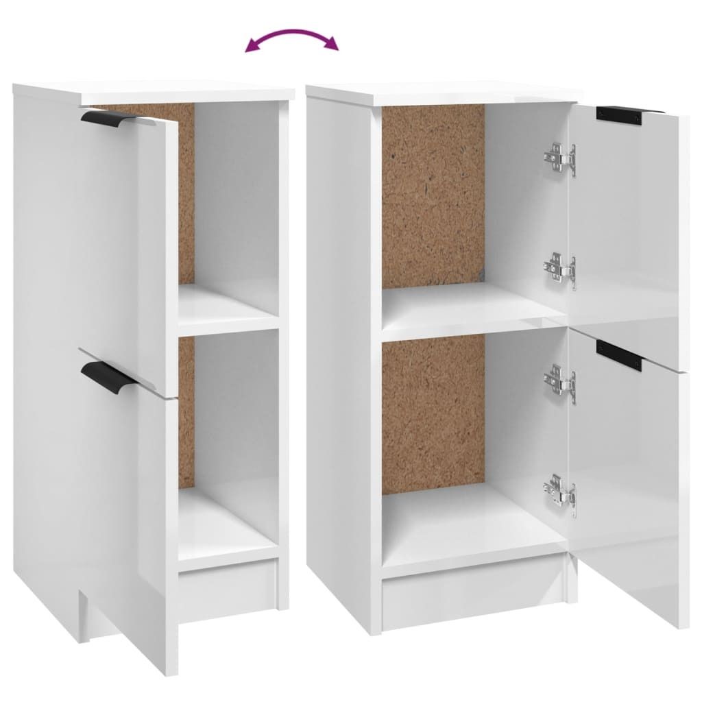 vidaXL Kredens biały wysoki połysk 30x30x70 cm materiał Zdjęcie produktu 9