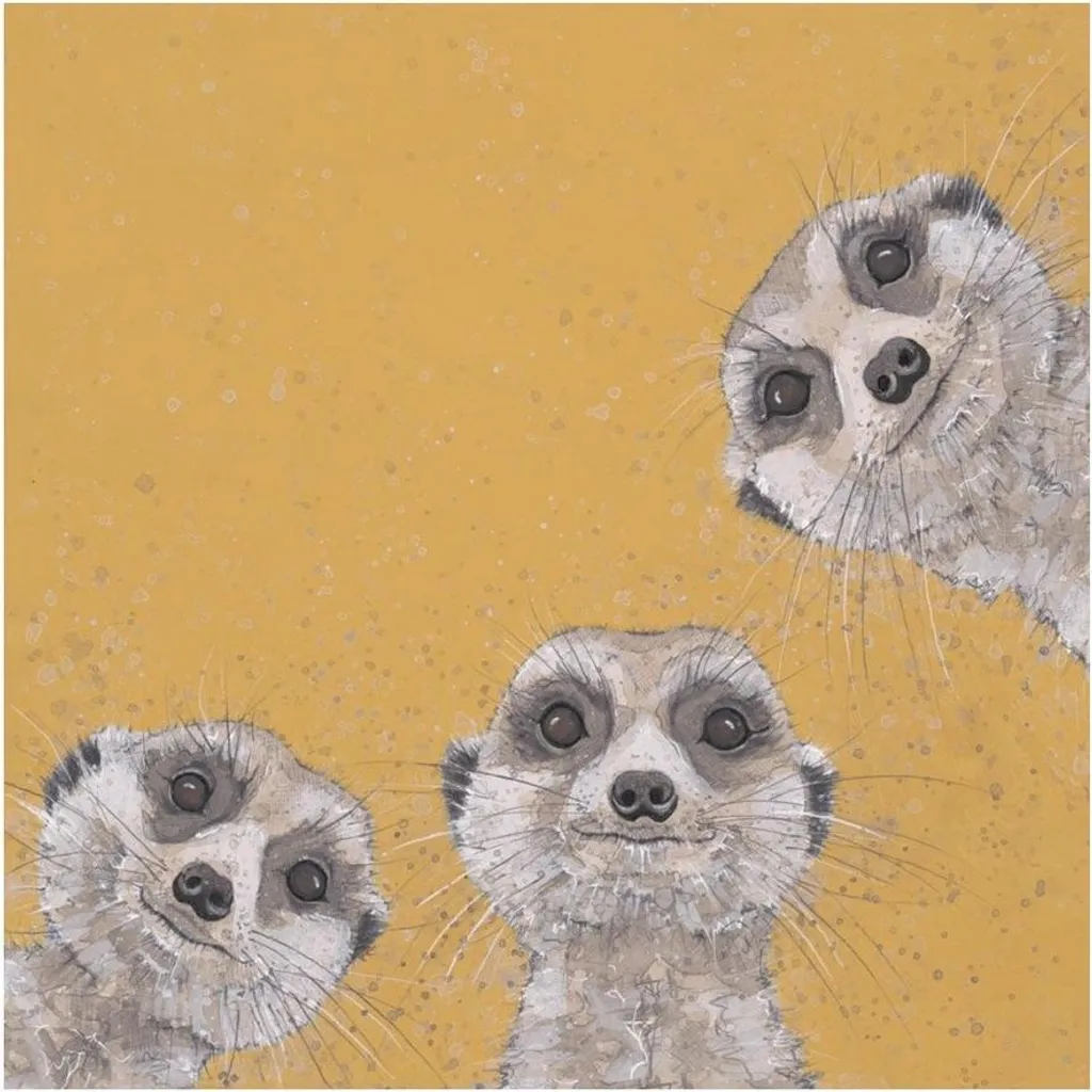Toile Artistique 40x40 Three's Trouble - Finition Sable et Gris PM13286