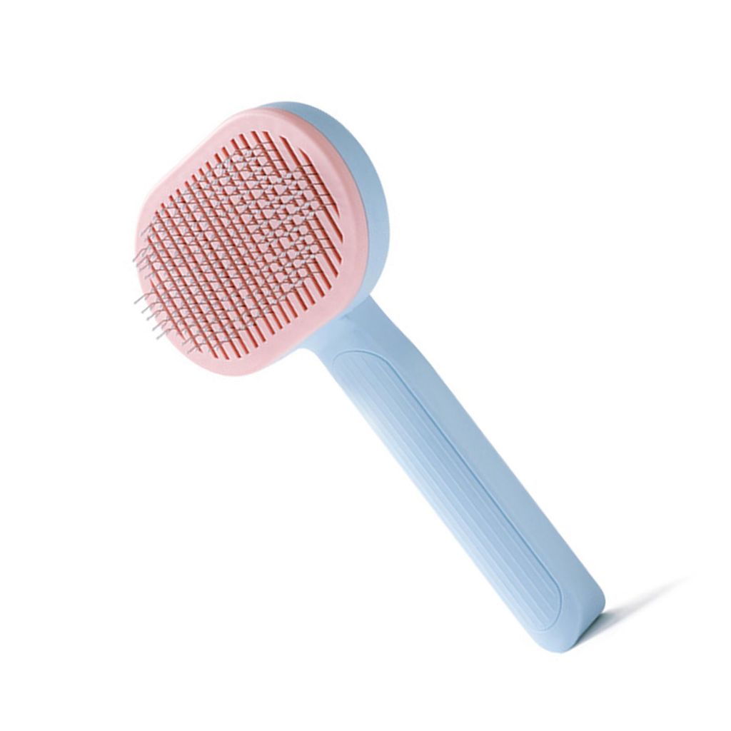Cat Grooming Brush,Pet Self Cleaning Brush,Self Cleaning Slicker Brush,Pet Grooming Shedding Brush,Cat Hair Brush with Release Button,Pet Comb Brus...