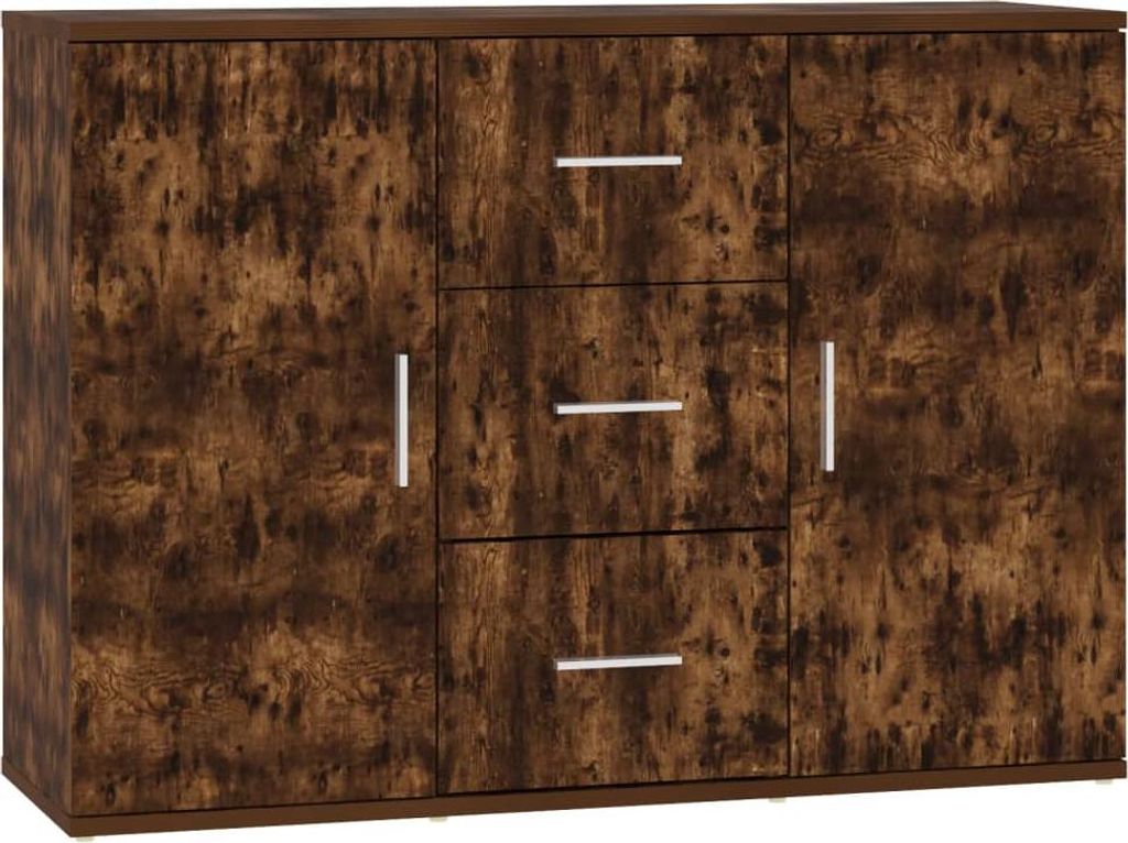 vidaXL Příborník kouřový dub 91x29,5x65 cm výrobek ze dřeva Obrázek produktu 