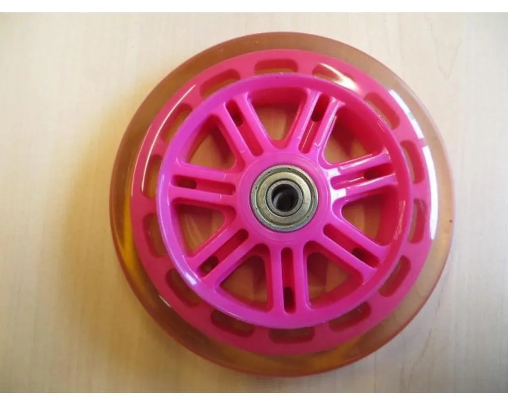 Roue de Trottinette 120 mm Rose pour Entretien JD Bug et Glisse Urbaine