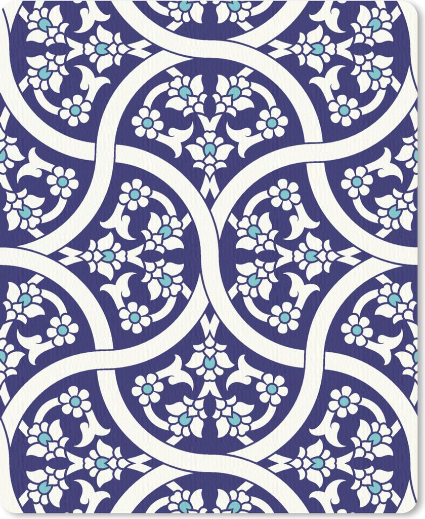 MuchoWow Mauspad Mousepad Blumen - Muster - Asien 19x23 cm - Mousepads - Maus Mat - Pad - Mausunterlage - Mauspads - Spielen