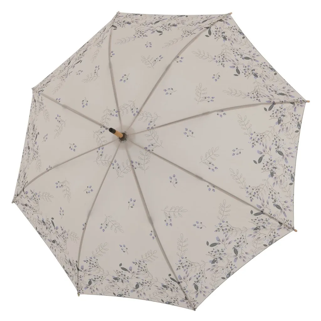 Parapluie Doppler Nature Long AC Eden Beige en bois et toile recyclée