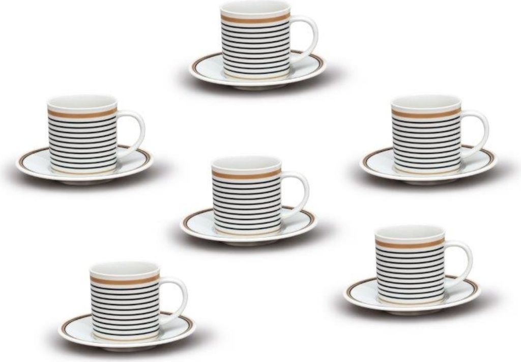 Thun 1794 Espressotassen und Untertassen, 100 ml, Elegance B, 6 Stück, Thun