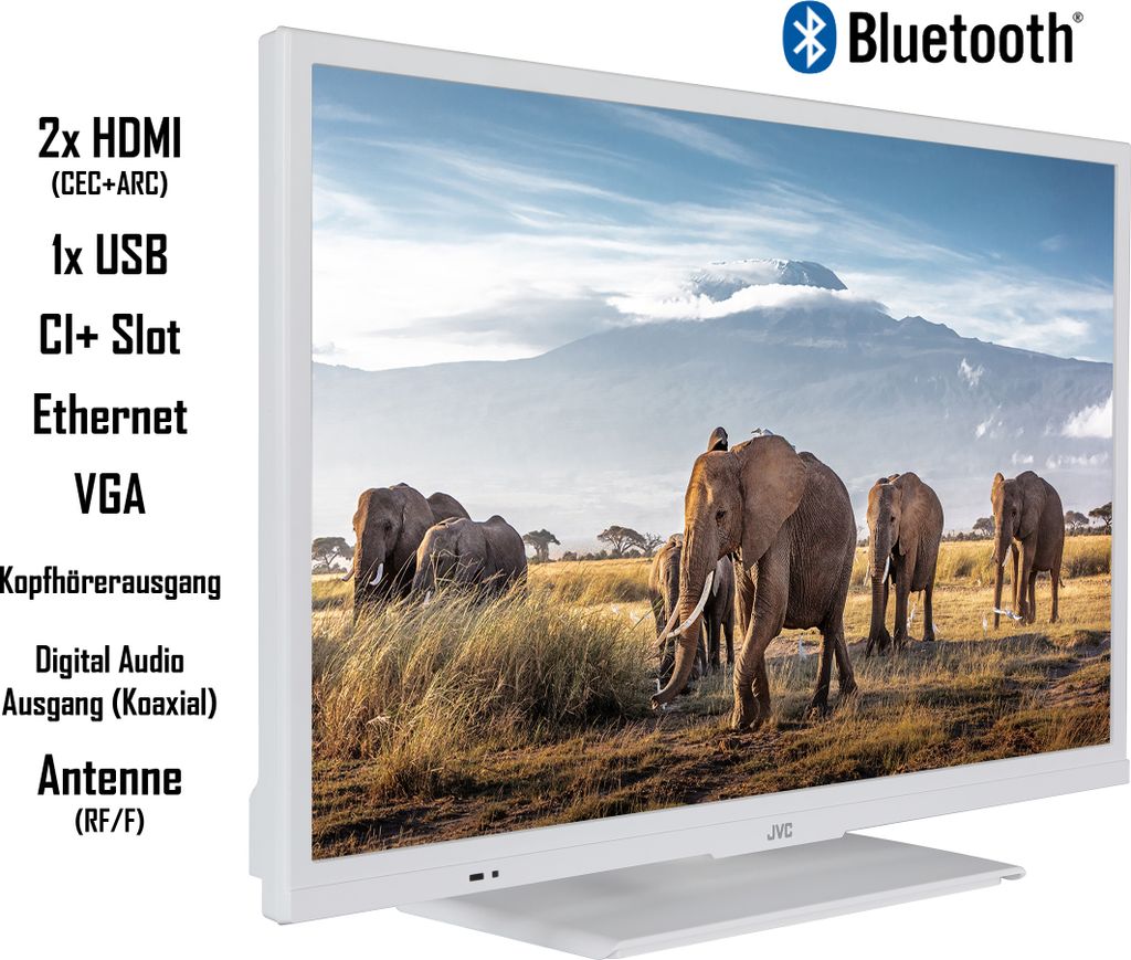 JVC LT-24VH5156W 24 Zoll Fernseher/Smart TV (HD Ready, HDR, Produktbild 3