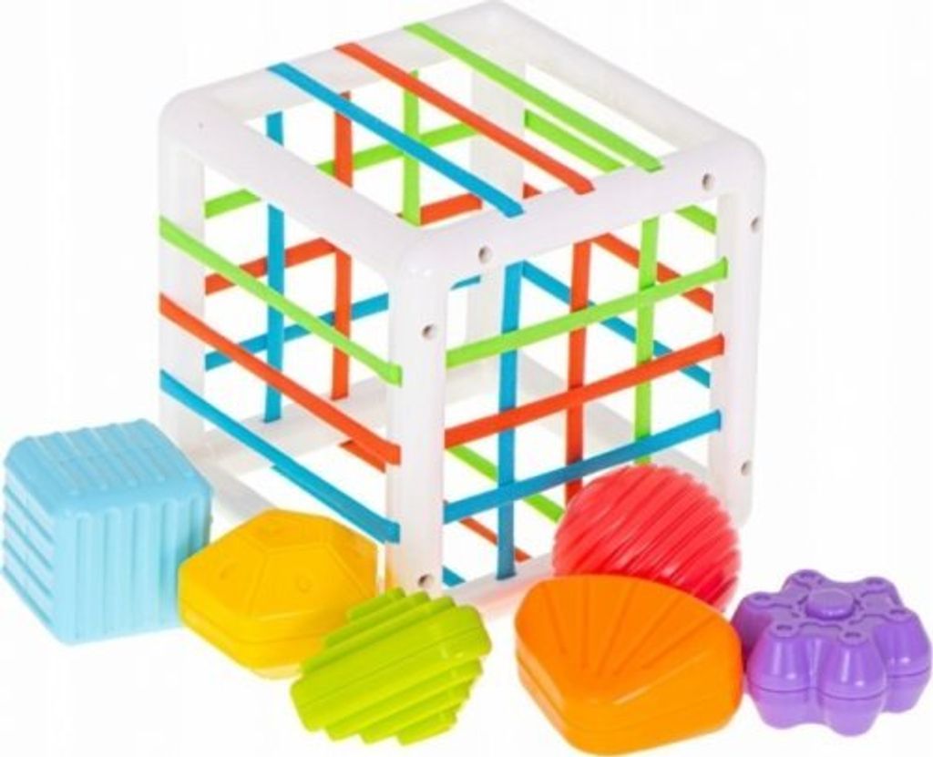 WOOPIE BABY Elastyczna Kostka Sensoryczna Sorter dla Dzieci Kolorowe Kształty