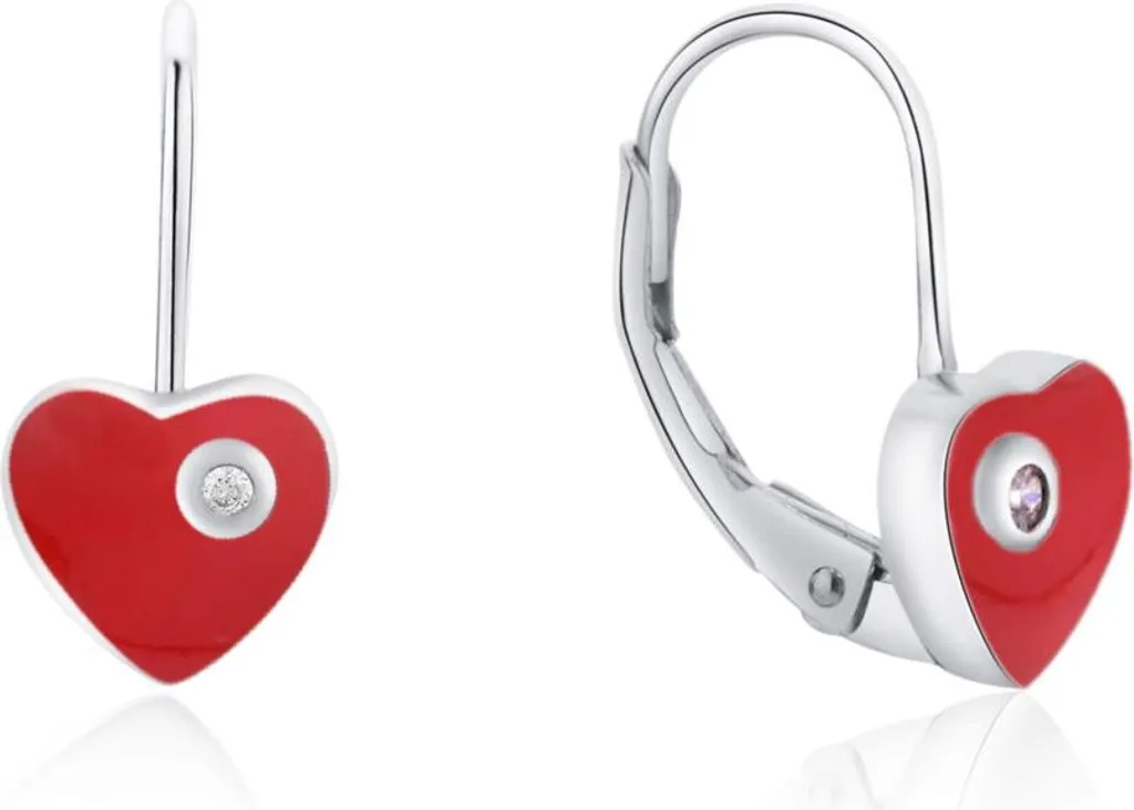 Orecchini Argento 925 Cuore Zirconia E0000557 | Qualità Certificata - 1