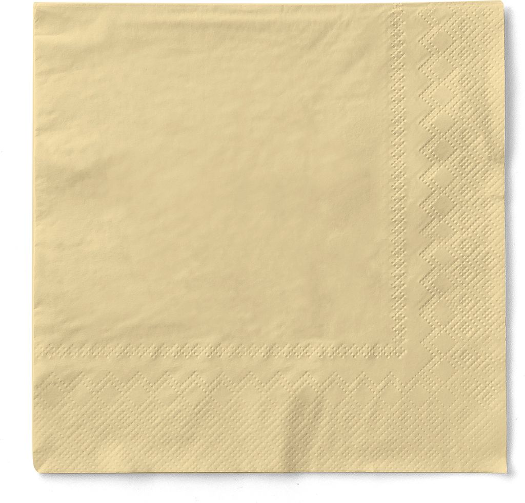 Tissue Serviette Creme, 40 x 40 cm, 100 Stück - Mank