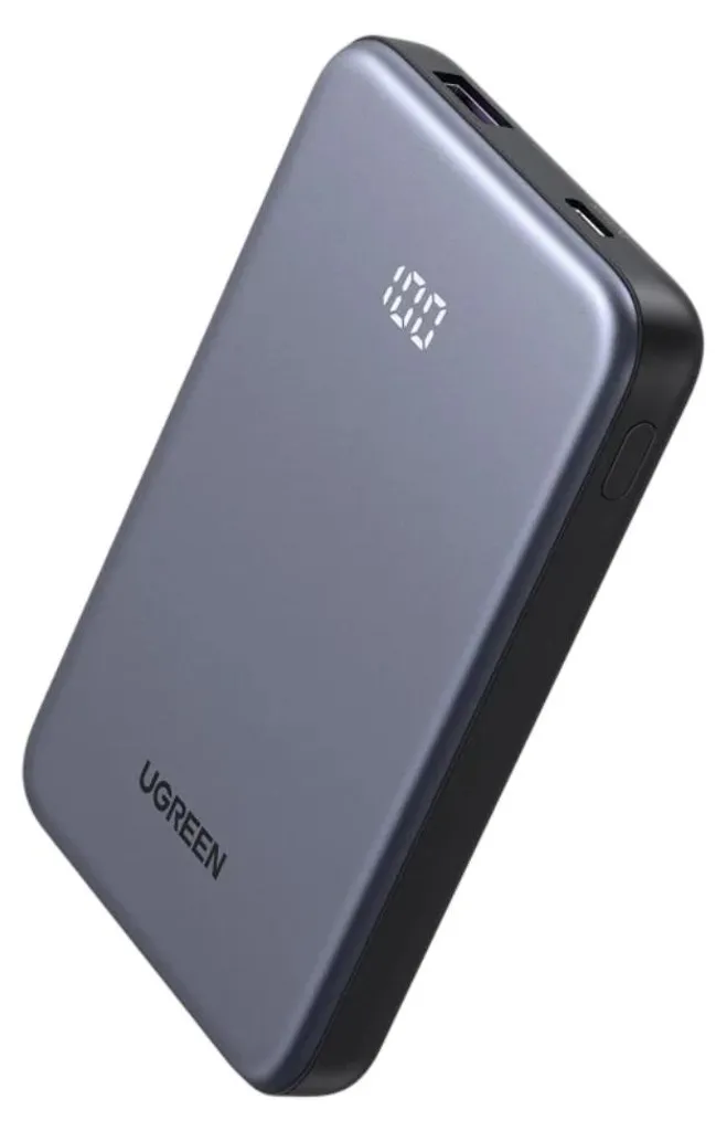 Chargeur Portable 10000mAh UGREEN PB507 USB-C PD 22.5W Gris Métal