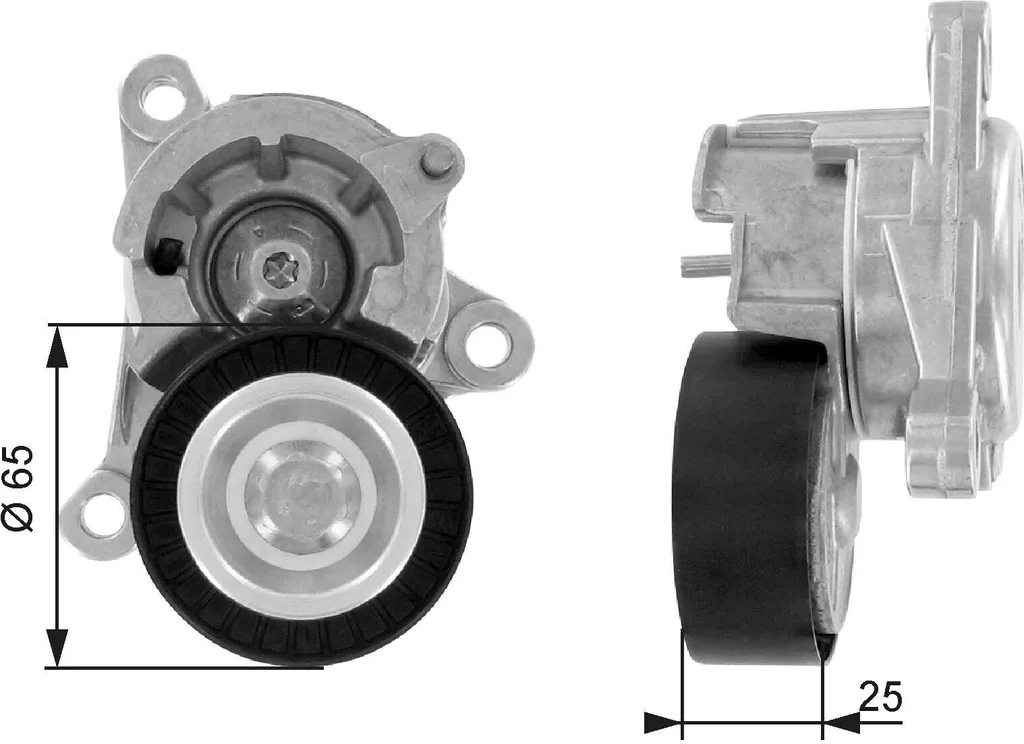 Galet Tendeur GATES T38320 Robuste pour Moteur C4 et 307 Haute Qualité