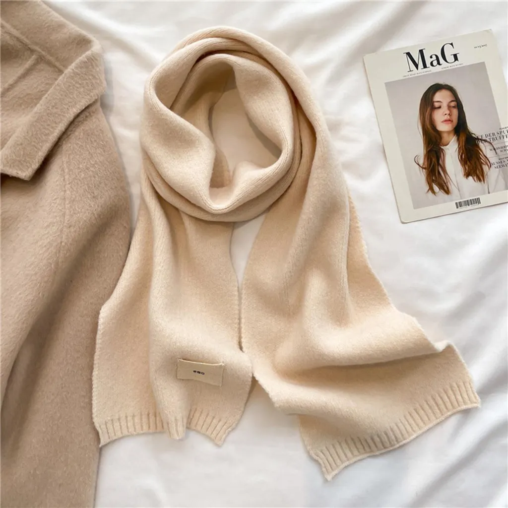 INF Sciarpa Termica Beige: Maglia Invernale Alta Densità per Studenti