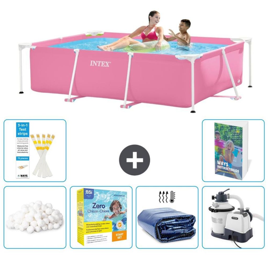 Rechteckiger Frame Pool - 220x150x60 cm - 7-teilig S75