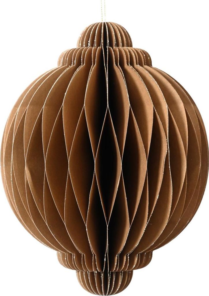 Decoris Zwiebel Papier braun 8cm