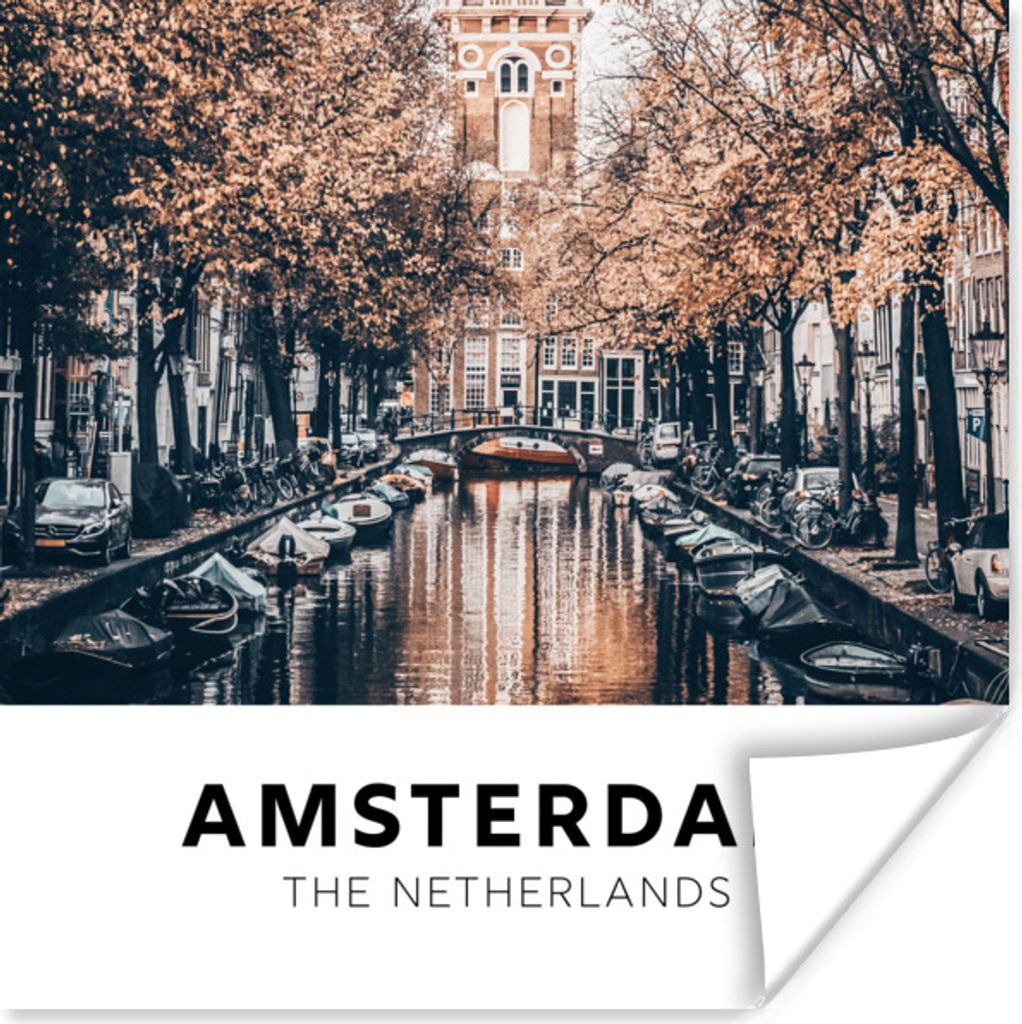 MuchoWow Poster Amsterdam - Niederlande - Wasser 30x30 cm - Wandposter - Printing