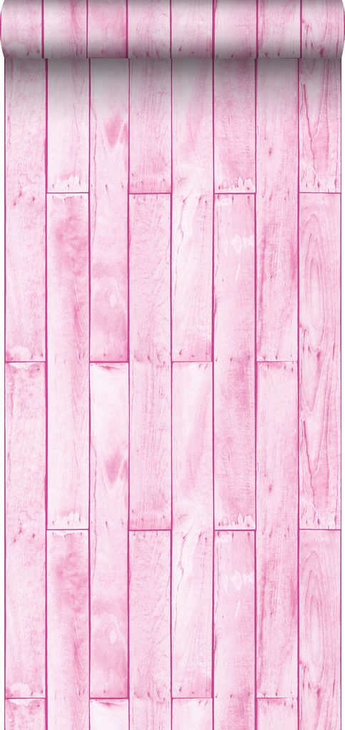 Sanders & Sanders Tapete Holzoptik Hellrosa 53 cm x 10.05 m