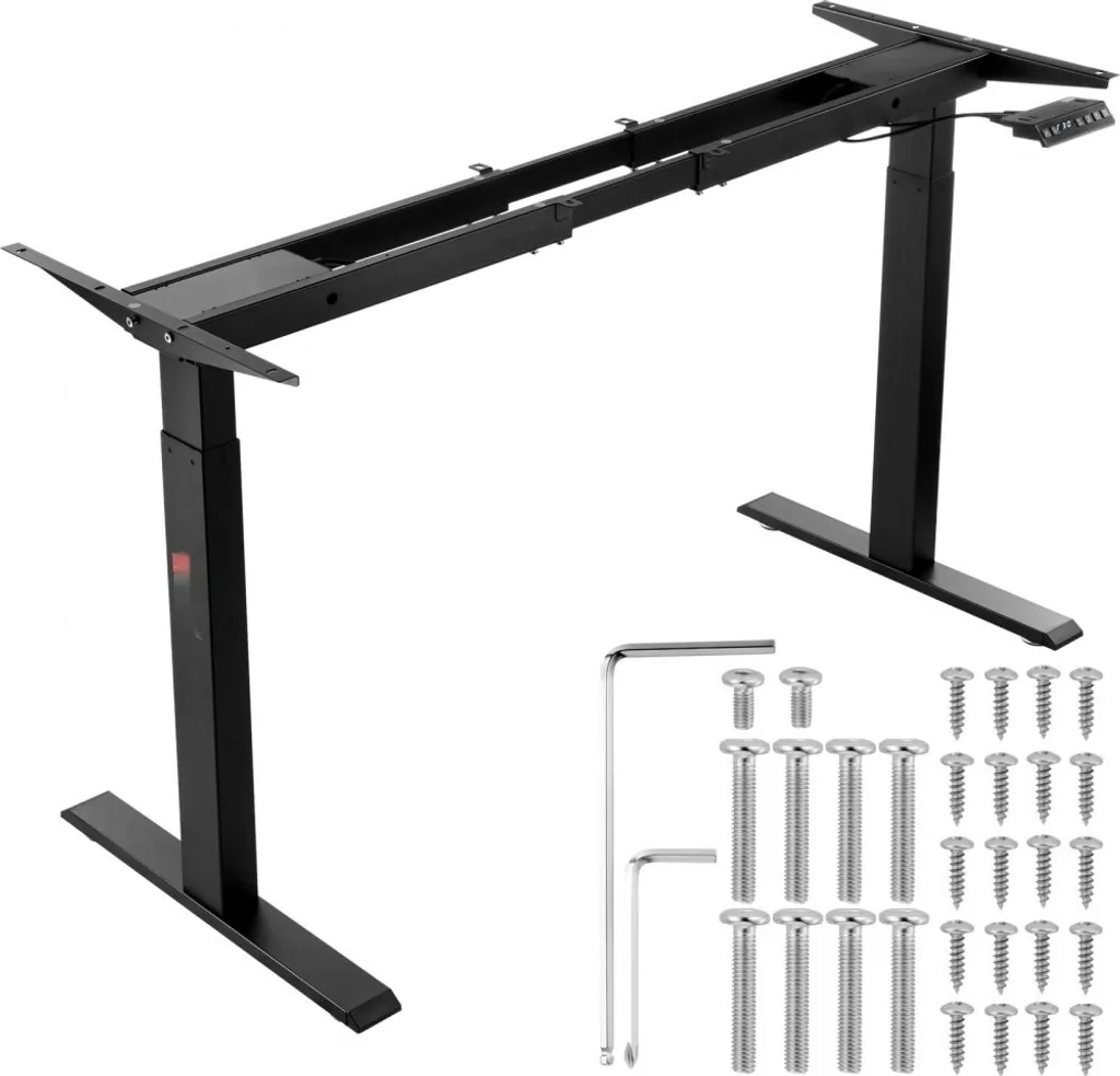 Piètement de table électrique double moteur réglable noir 110-178 cm