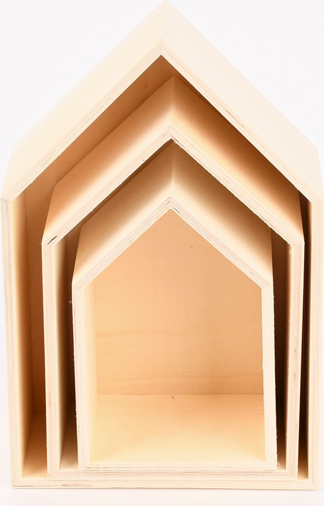 Creativ Company Aufbewahrungsboxen Haus 3er Set verschieden groß 20,5x31x9,5cm