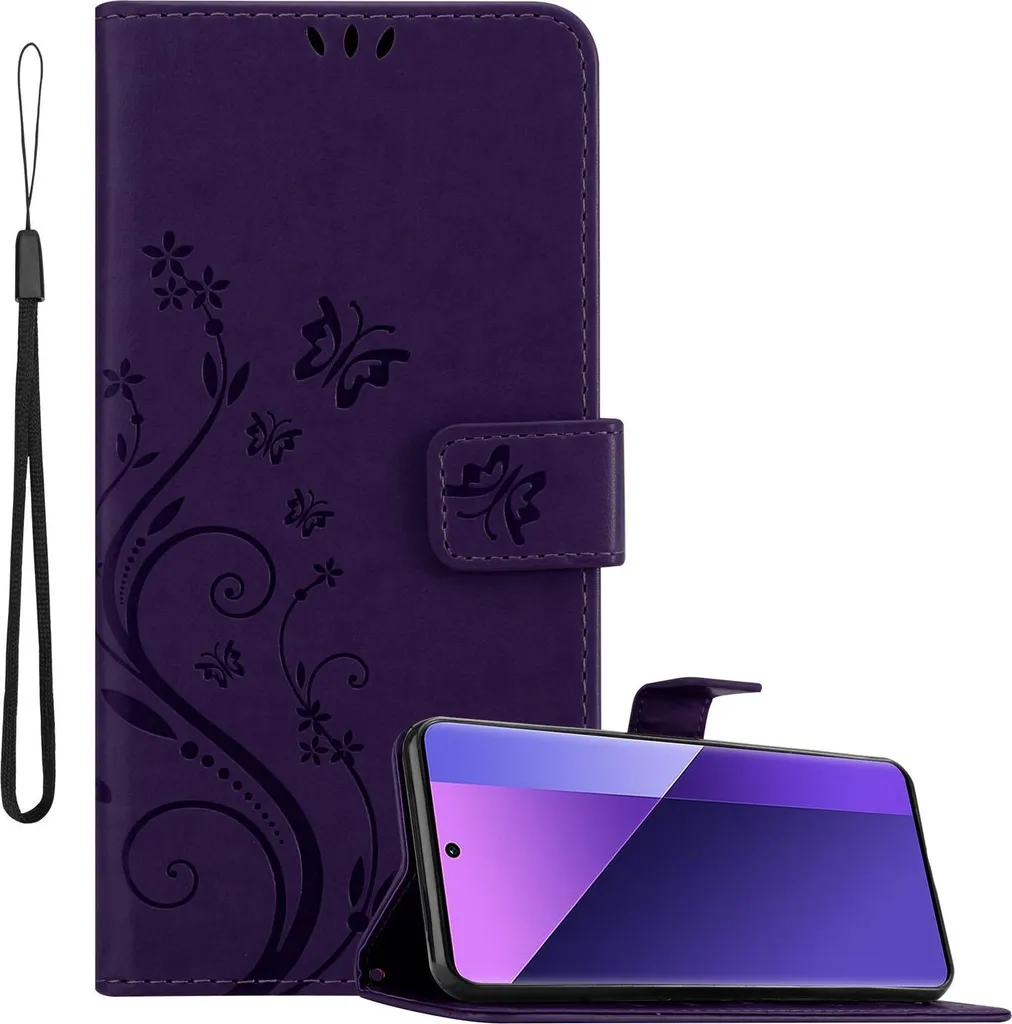 Cadorabo Book Case per Xiaomi Redmi Note 13 Pro Plus - Design Floreale - 1