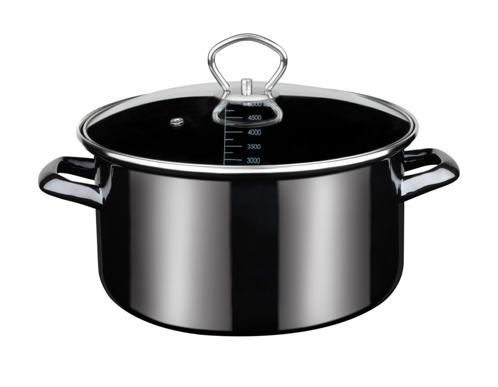 Gsw  Black STAR 254243 Kochtopf inkl. Deckel, emailliert, Produktbild 