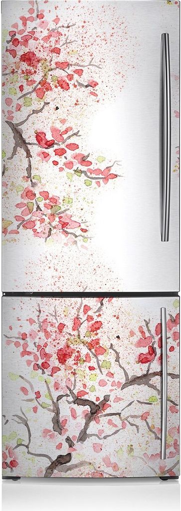 Dekoration Kühlschrank Aufkleber Magnete Küche Kühlschrankmagnete 60x180 cm - Kirschblüten