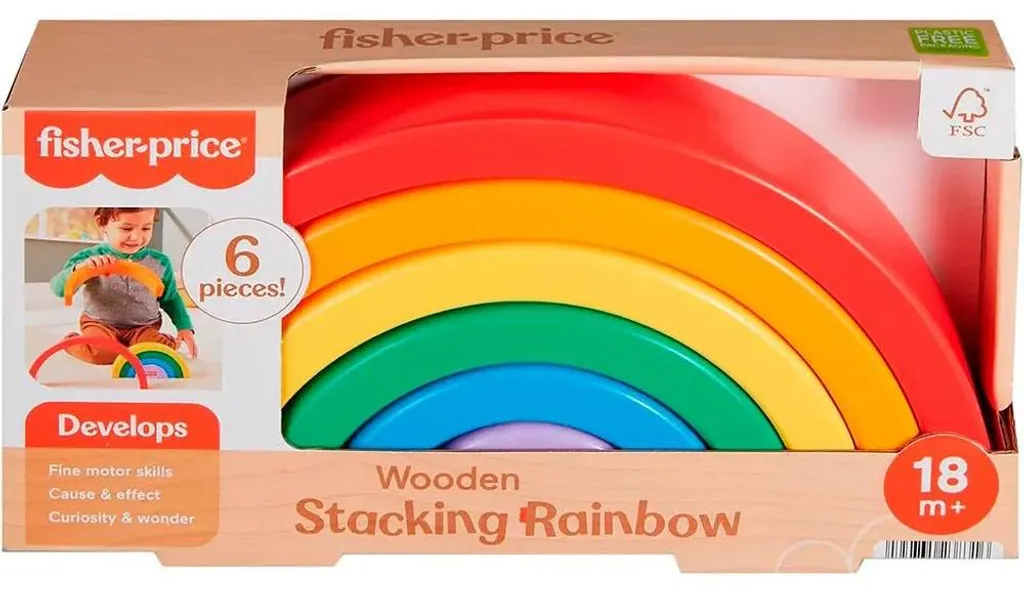 Arc-en-ciel Bois Fisher-Price pour Développer l'Imagination Enfant