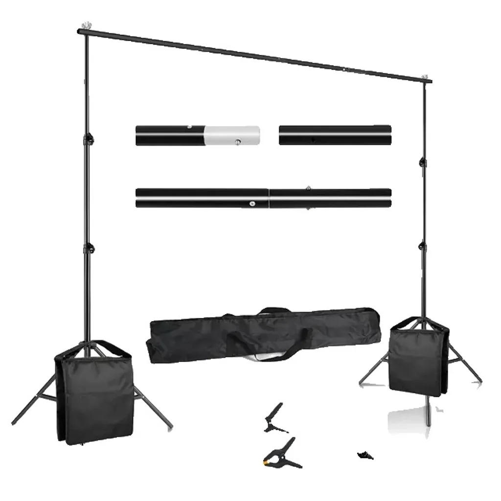 Supporto Sfondo 2x2m per YouTube e TikTok - Kit Portatile Completo
