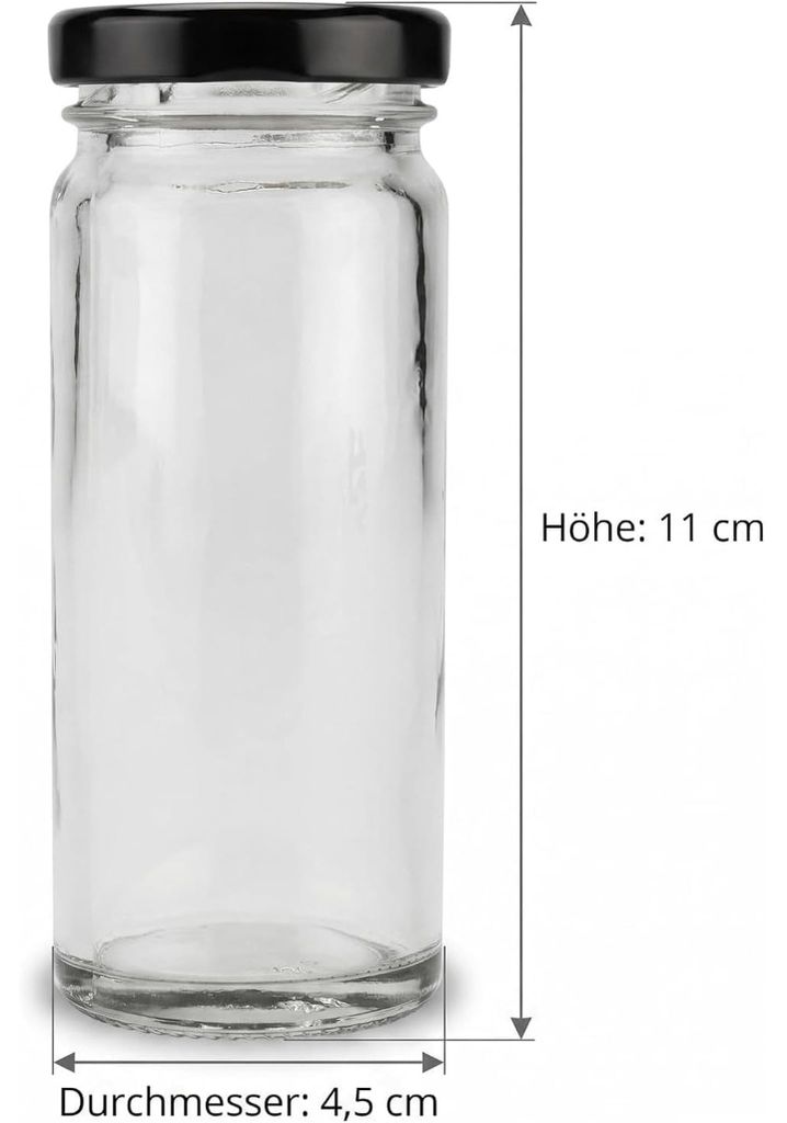 LM-Kreativ Einmachgläser 100 ml, 30 Stück –