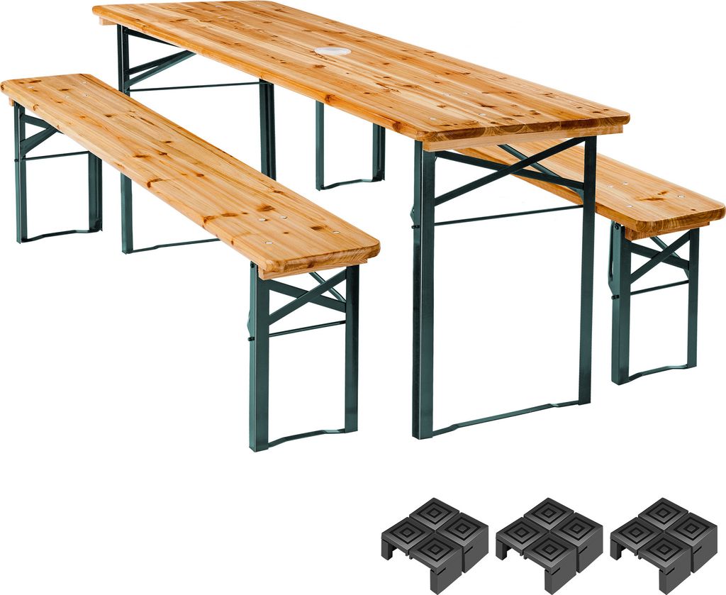 Zahradní pivní set Ludwig 3dílný. skládací s držákem na Obrázek produktu 