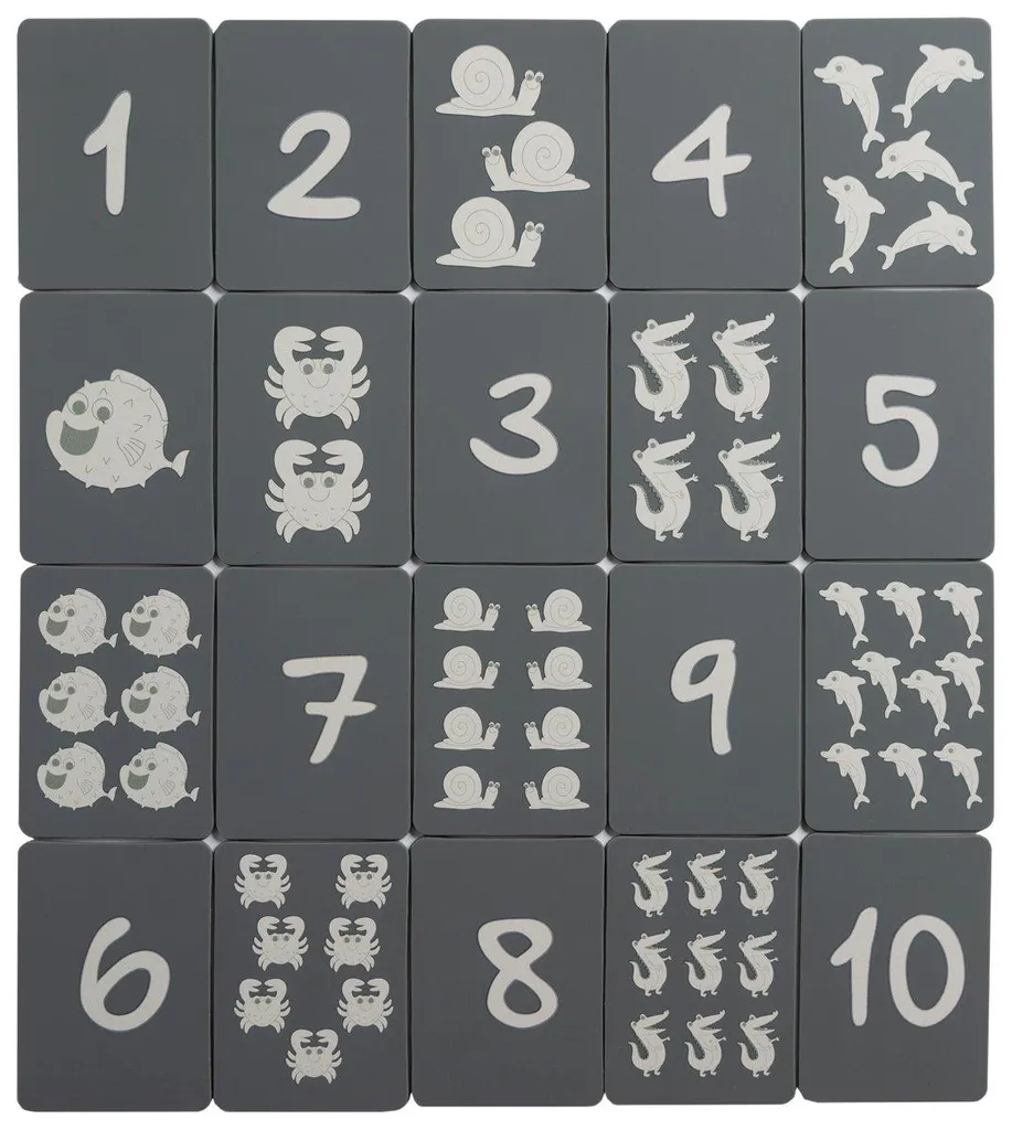 Jeu de cartes étanche Scrunch gris silicone pour la plage et bain