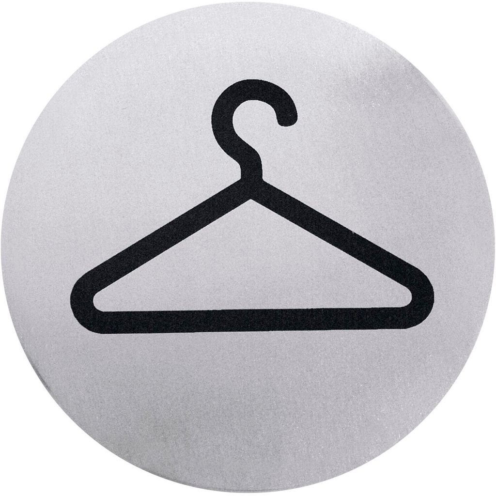 Contacto Edelstahl Türsymbol KLEIDERBÜGEL