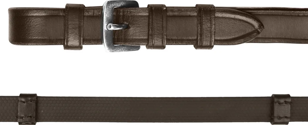 Rênes avec barrettes en caoutchouc marron Warmblood pour un grip optimal
