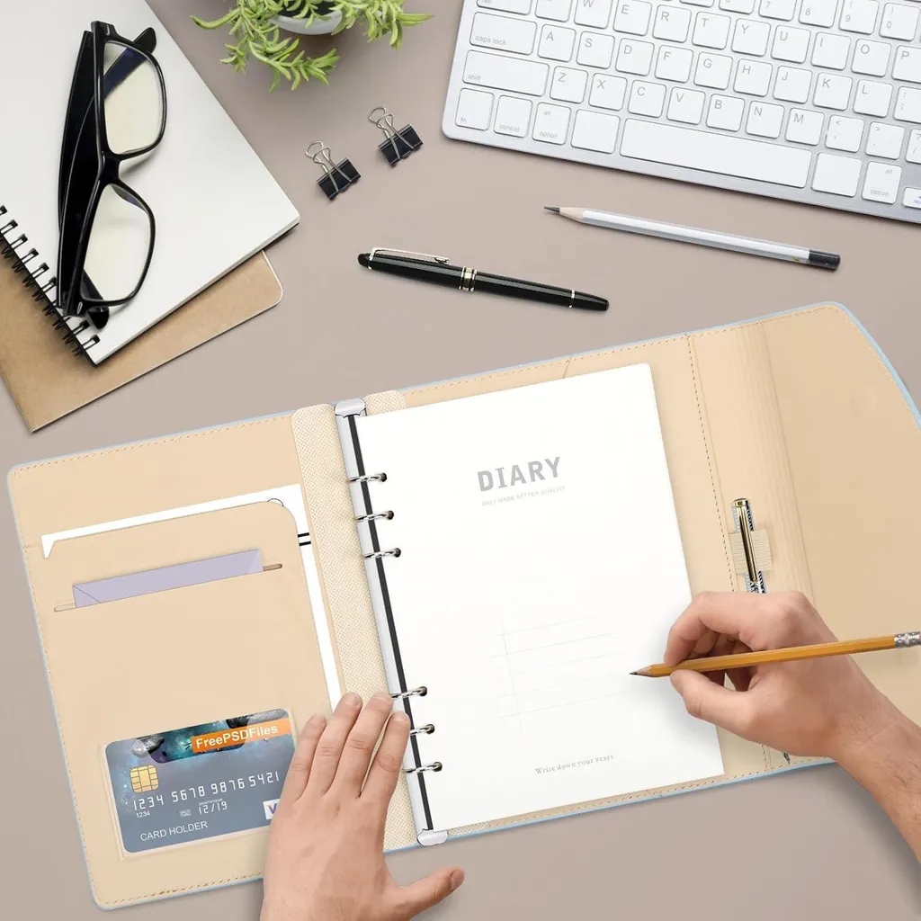 Carnet A5 Durable Vert : Ne Perdez Plus Vos Notes avec la Reliure FYY - 6
