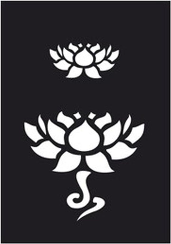 Tattoo Schablone Lotus 263 020