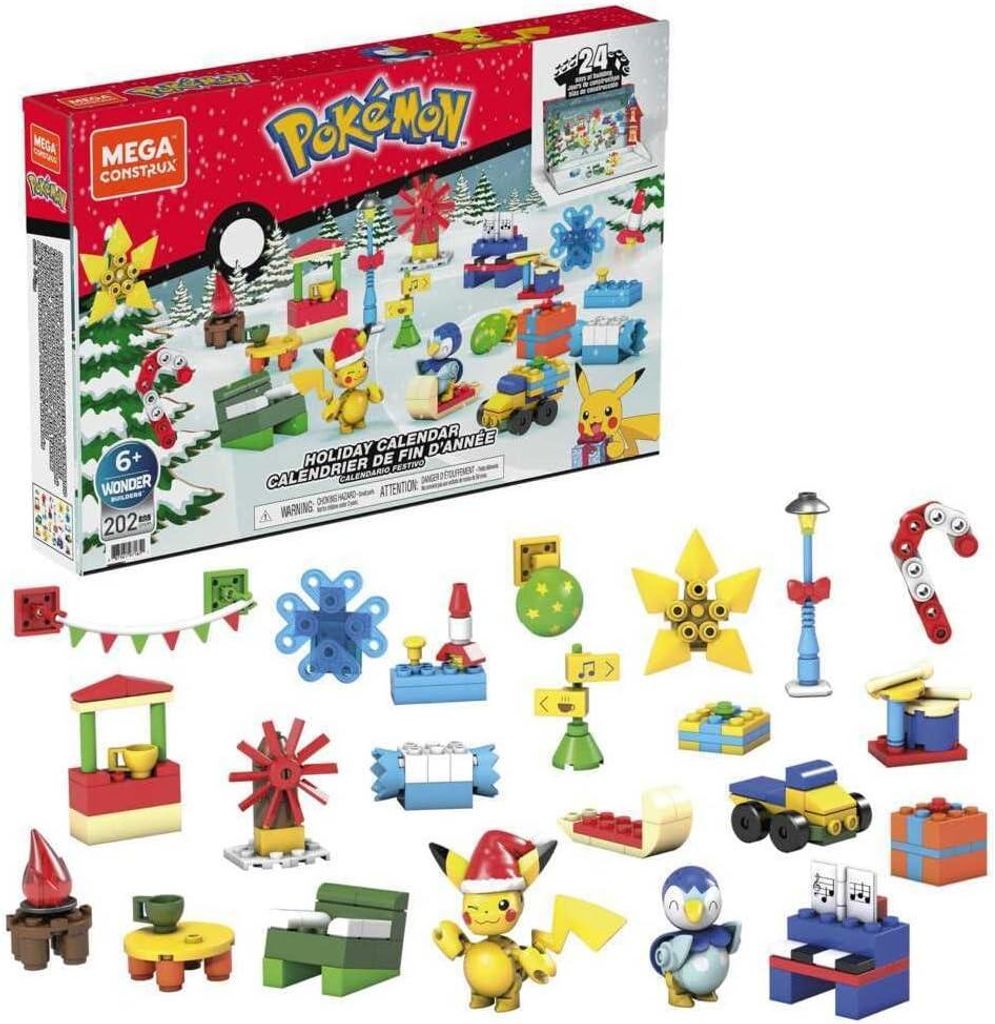 Pokémon adventskalender bouwset - 24 dagen - 225 bouwstenen Productafbeelding 