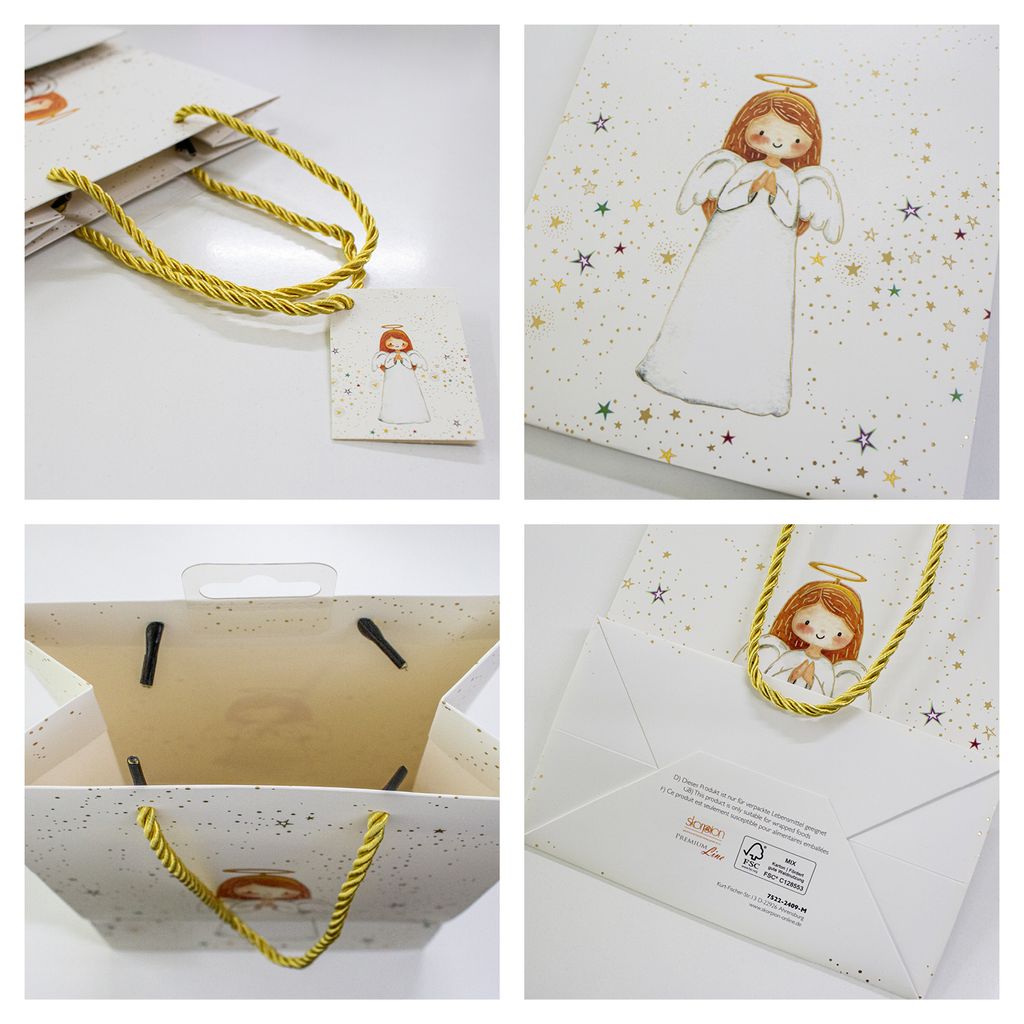 PremiumLine Geschenktaschen Weihnachten 6 Stück Large DIN Produktbild 4