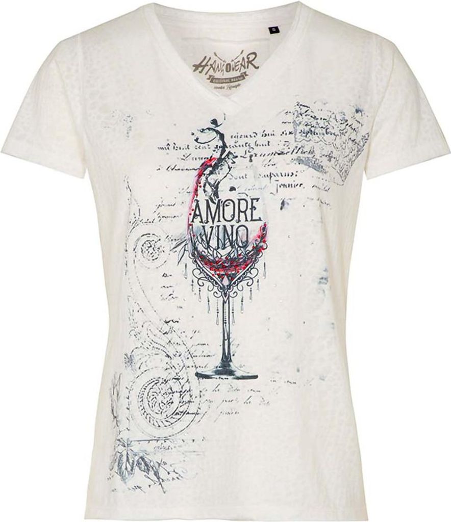 T-Shirt Amore Vino Damen ecru S