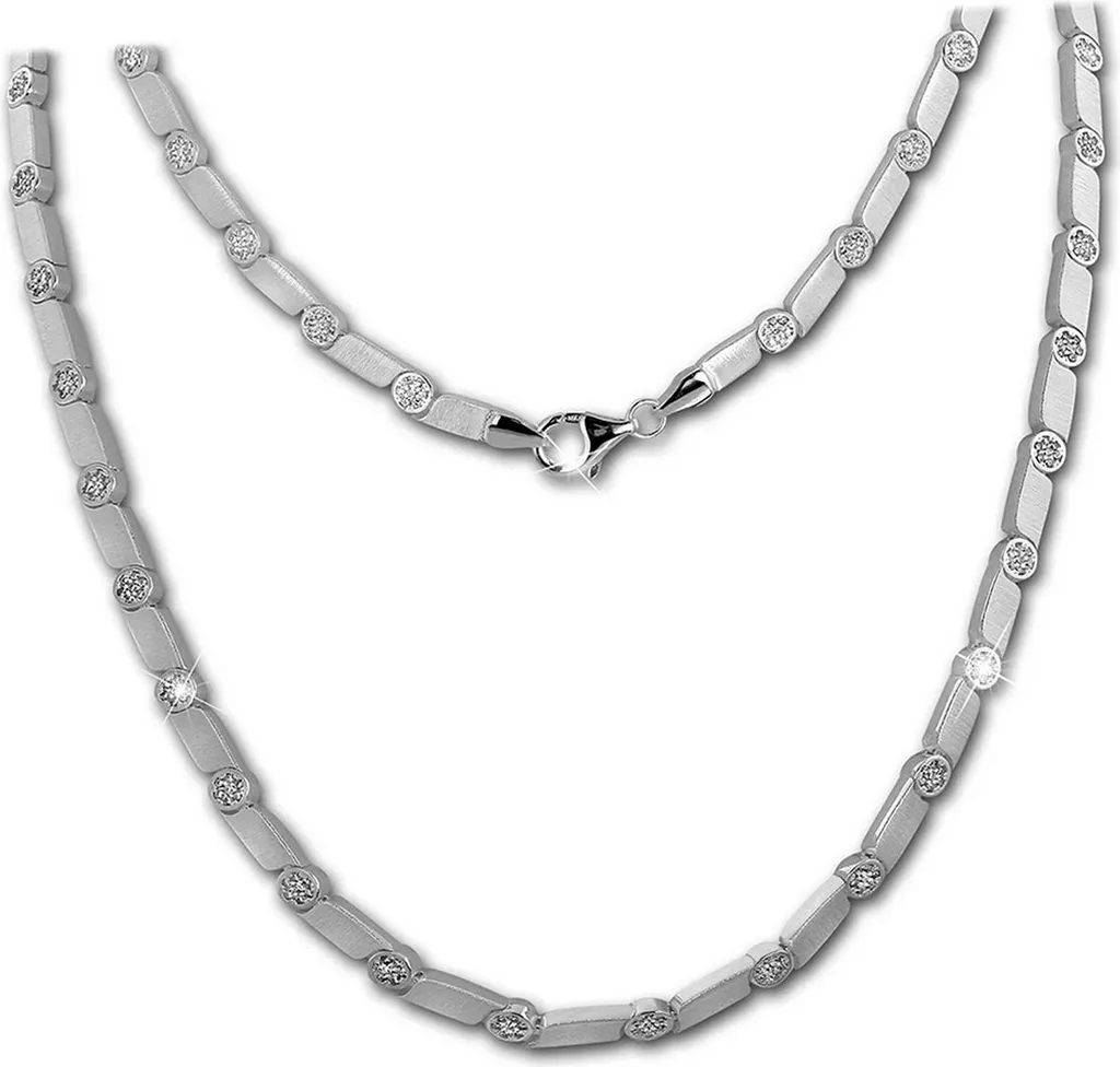 Collier Femme Argent 925 SilberDream Blanc Idéal Cadeau Anniversaire