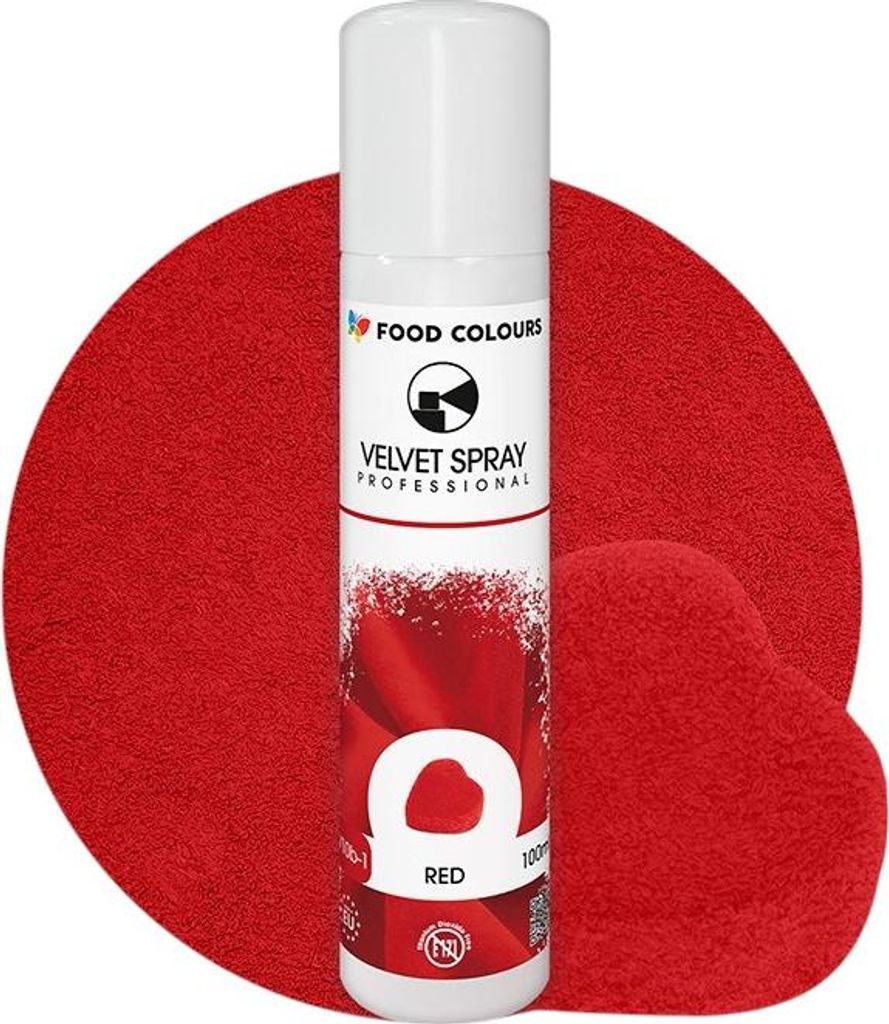 Zamsz w Sprayu CZERWONY Lebensmittelfarben Samt 100 ml Rot Produktbild 