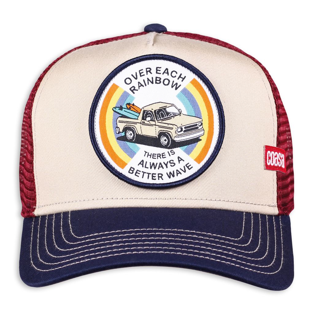 Coastal Trucker Cap HFT Rainbow Beige/Blue/Wine