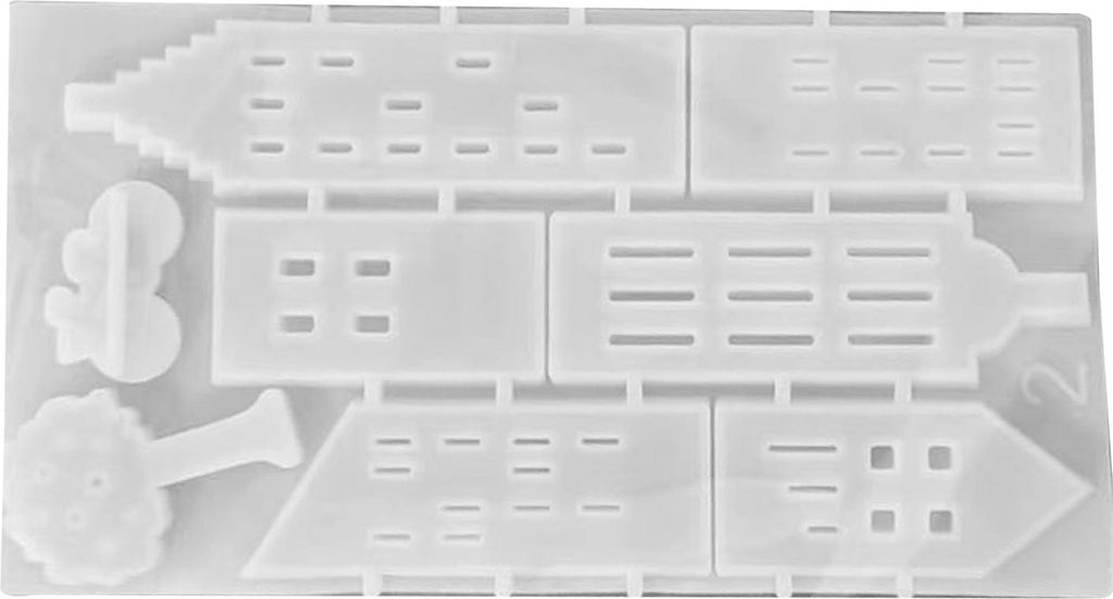 Silikonform Haus Kerzenhalter Kristallharzform DIY Wohndekoration Gips Zementform Kerzenständer Silikonform für Harz Basteln Ornamente Geschenk