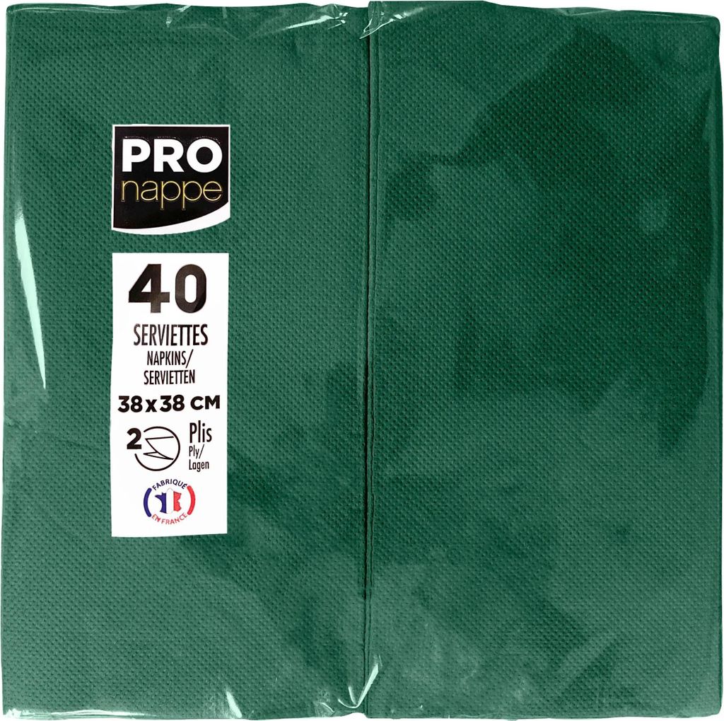 Pronappe 30x Tissue-Servietten Pack 40 St 1/8 Falz 38x38cm Produktbild 