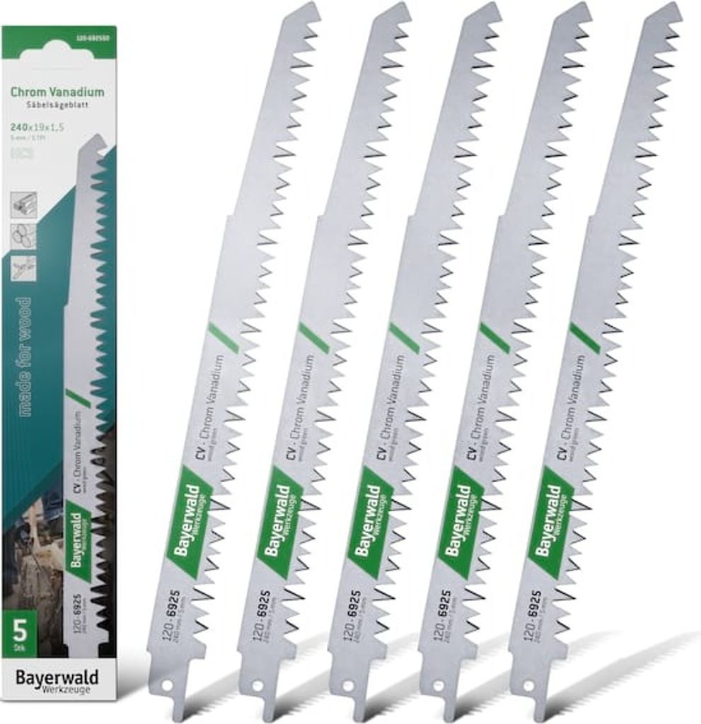 5x Bayerwald Werkzeuge Säbelsägeblatt Länge 230 mm Produktbild 