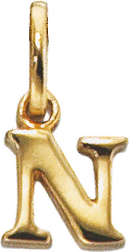 Buchstabe " N " Ketten Anhänger Goldanhänger 333 Gold Einhänger Uni