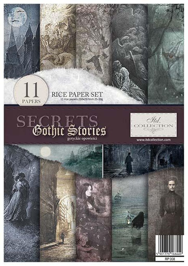 Reispapier-Set A4 – RP008 Gothic Stories – ITD Collection